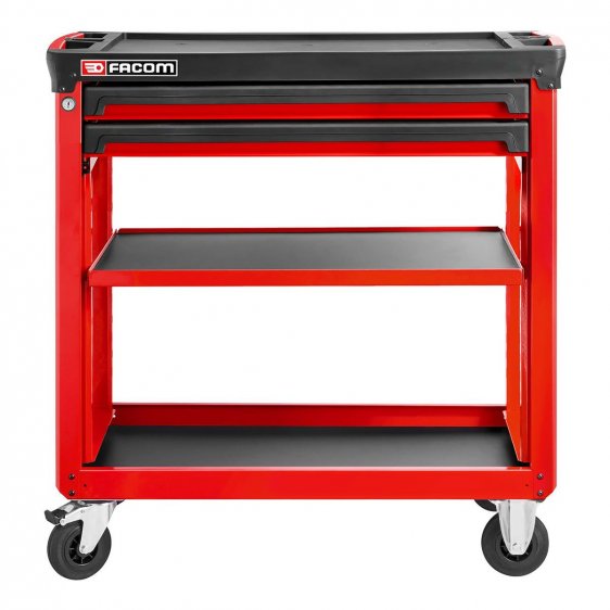 FACOM ROLL.UC3S2DM4 - ROLL+ 2 Drawer 4 Mod 3 Metal Shelf Roller Trolley