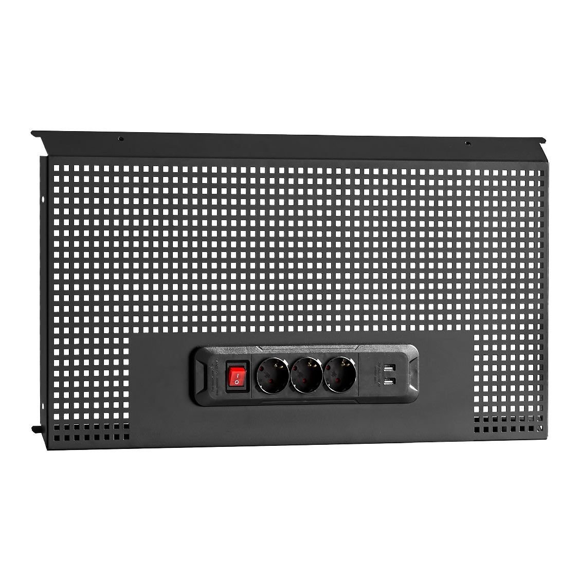 Image Rws Interface Panel FACOM RWS2-PPAV1USBBS - Half Height Hook Panel With Power Black | ETS