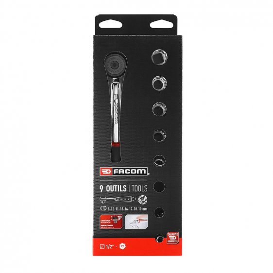FACOM S.4JE9PB - 9pc 1/2