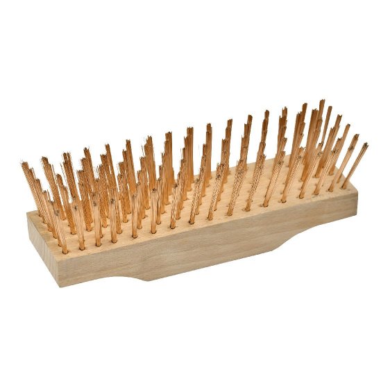 ENDRES 1752450S - 220mm Non-Sparking Wood Handle Bronze Scrubbing Brush