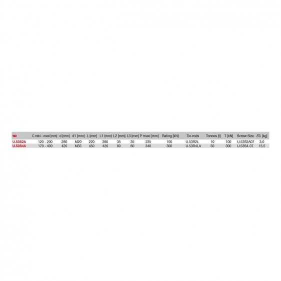 FACOM U.53SXA - Heavy Duty Non-Tapped Puller Beam