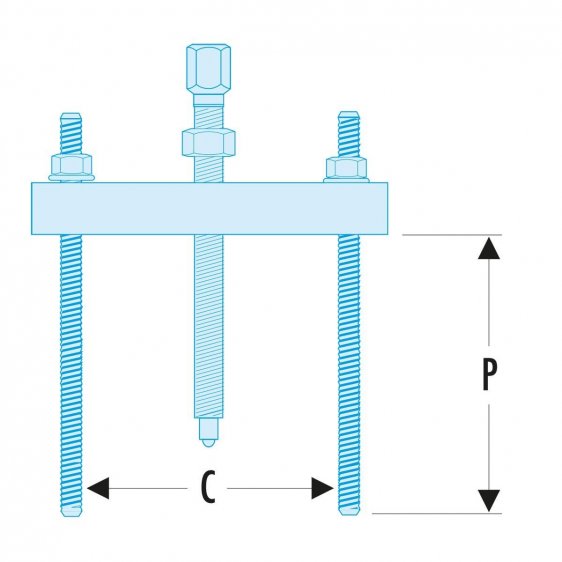 FACOM U.53SXA - Heavy Duty Non-Tapped Puller Beam