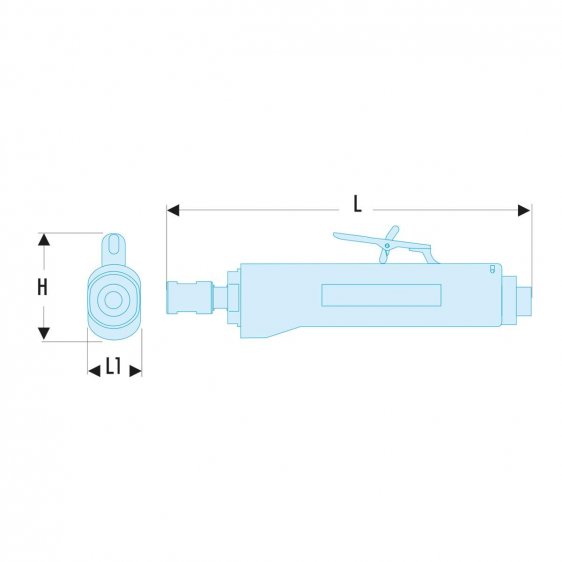 FACOM V.345F - 20000rpm 6mm Aluminium Air Straight Grinder