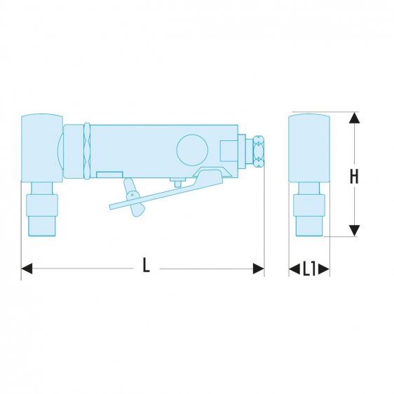 FACOM V.AG50F - 20000rpm 50mm Aluminium Air Angle Grinder