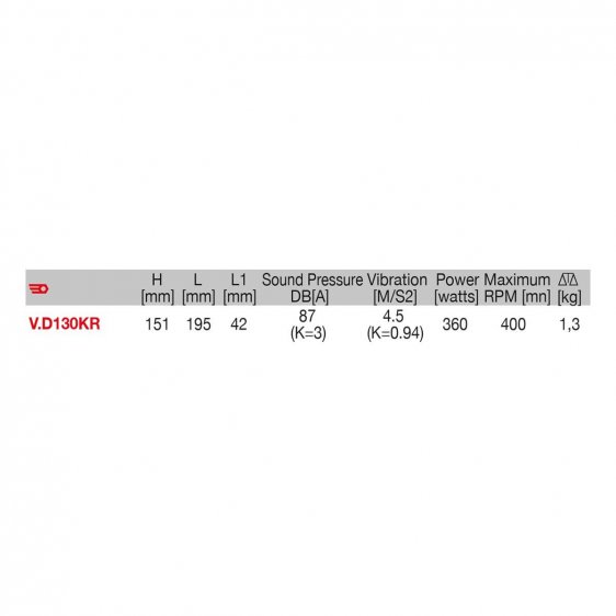FACOM V.D130KR - 360w 13mm Chuck Reversible Air Drill