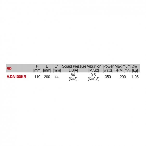 FACOM V.DA100KR - 350w 10mm Angled Chuck Reversible Air Drill