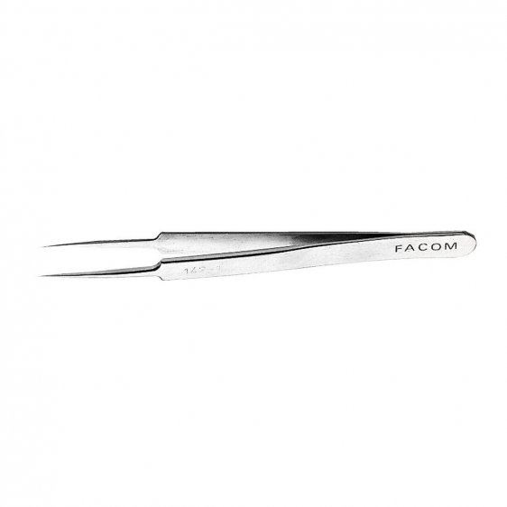 FACOM 142.1 - 112mm Straight Fine Cleared Nose Precision Tweezers