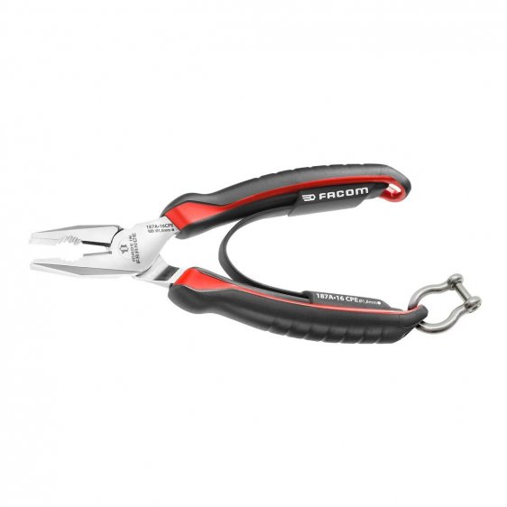 FACOM 187.16CPESLS - 160mm SLS Tethered Stubby Combination Comfort Grip Pliers