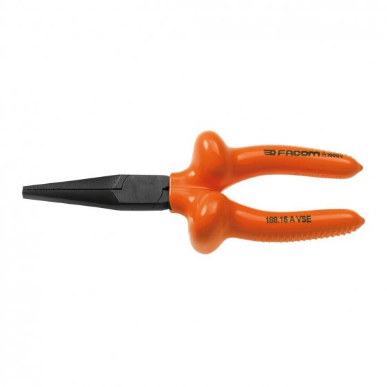 FACOM 188.16AVSE - 165mm Insulated Straight Long Flat Pliers