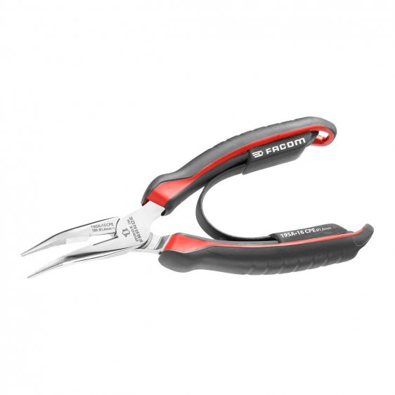FACOM 195A.16CPE - 160mm Angled Half-Round Combination Comfort Grip Pliers