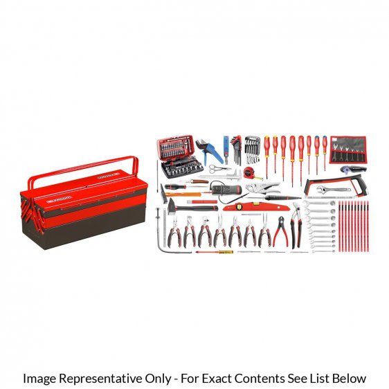 FACOM 2070.E18 - 120pc Electricians Metric Tool Kit + Cantilever Tool Box