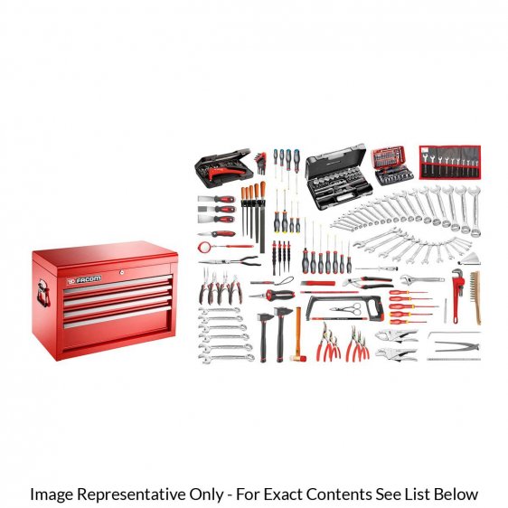 FACOM 2074.M140A - 200pc General Metric Tool Kit + Tool Chest