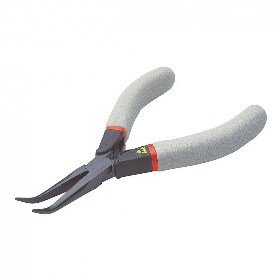 FACOM 433.LE - 135mm Angled Long Smooth Half-Round Anti-Static Pliers