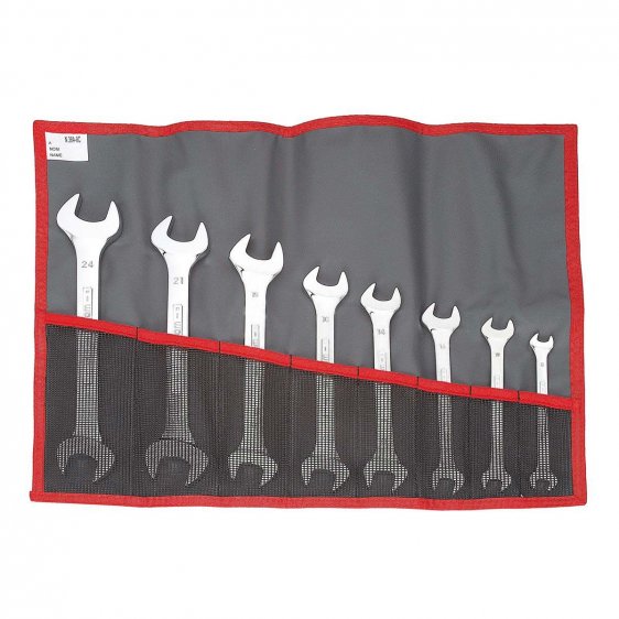 FACOM 44.JU8T - 8pc Inch Open Jaw Spanner Set + Roll