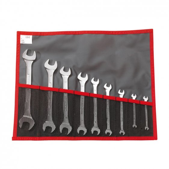 FACOM 44.JE9T - 9pc Metric Open Jaw Spanner Set + Roll