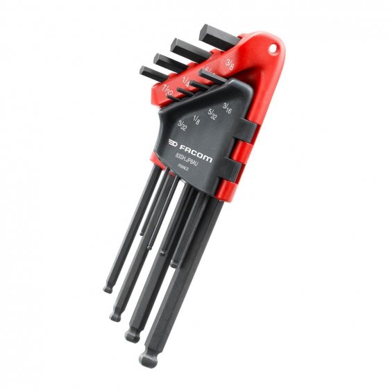 FACOM 83SH.JP8AU - 8pc Long Inch Ball Hex Key Clip Set