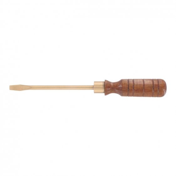 FACOM AN10X300SR - 10x300mm Non-Sparking Slotted Flared Wooden Handle Screwdriver