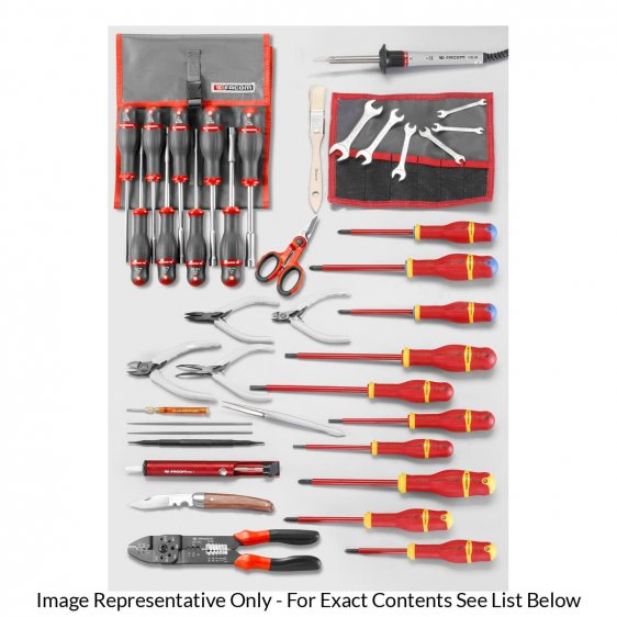 FACOM 2132.EL30 - 50pc Electricians Metric Tool Kit + Cantilever Tool Box