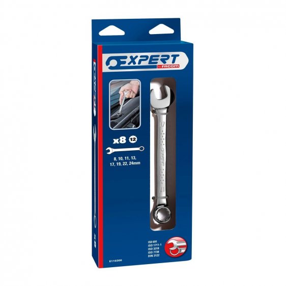 EXPERT by FACOM E110300 - 8pc Metric Combination Spanner Set