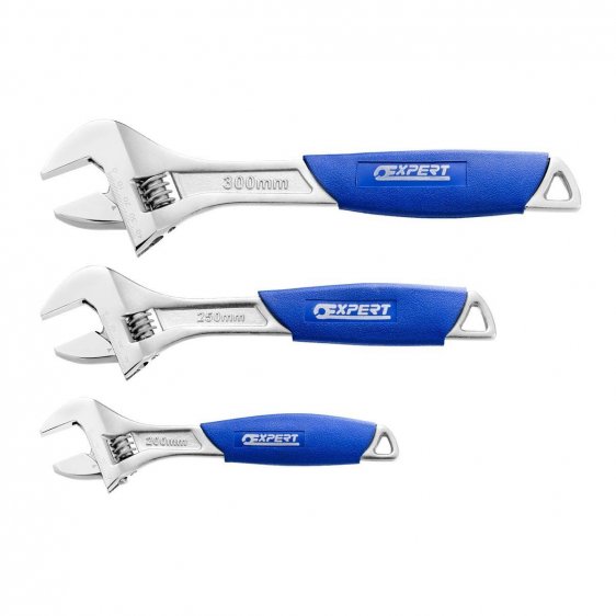 EXPERT by E112703 3pc Wide Jaw Adjustable Spanner Set ETS