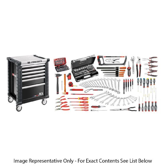 FACOM JET6.M130A - 165pc General Metric Tool Kit + Roller Cabinet