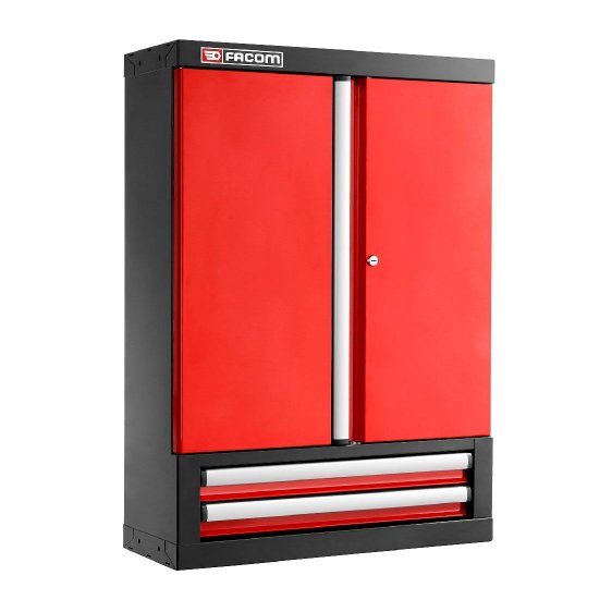 FACOM JLS3-2202 - 2 Hinged Door + Drawer Wall Cabinet Red