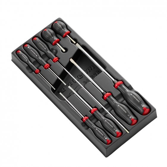 FACOM MOD.AT4 - 9pc Slotted Protwist Screwdriver Module