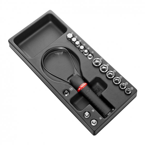 MOD.U48A Oil Filter Ratchet Strap Spanner for Cars + Sockets