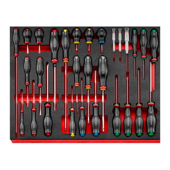 MODM.A456 29pc Complete Protwist Screwdriver Foam Module X3 ETS