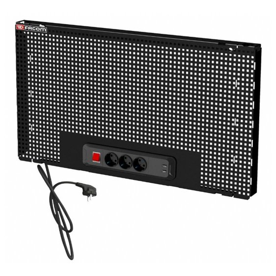FACOM RWS-PPAV1ELBS - Half Height Hook Panel With Power Black