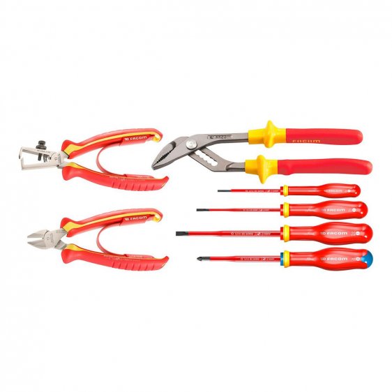 FACOM VE.A2PB - 7Pc Insulated Plier + Screwdriver Set